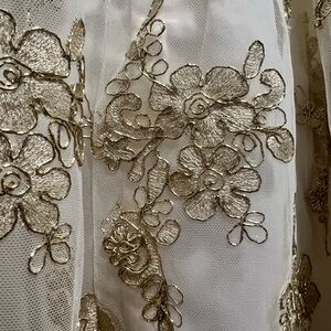 Ivory Dress with Gold embellishments Rare Editions New with Tags Size 6